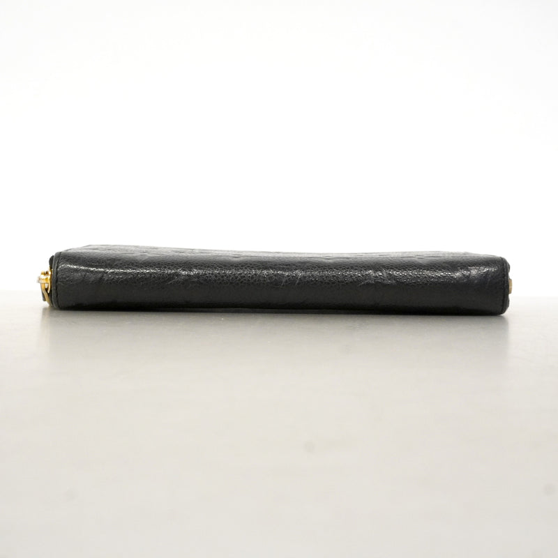 【6hd3062-k】ルイヴィトン 長財布 モノグラム・アンプラント ジッピーウォレット M61864 ノワール【中古】レディース