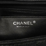 【6hd3064-h】シャネル ショルダーバッグ デカマトラッセ Wチェーン キャビアスキン ブラック シルバー金具【中古】レディース