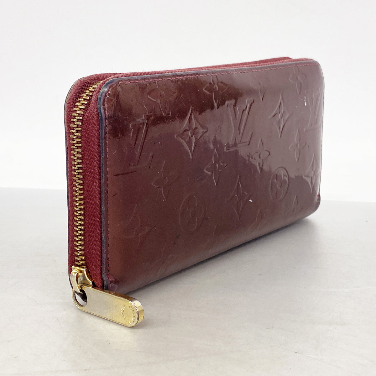 【6hd3074】ルイヴィトン 長財布 ヴェルニ ジッピーウォレット M91536 ルージュフォーヴィスト【中古】レディース
