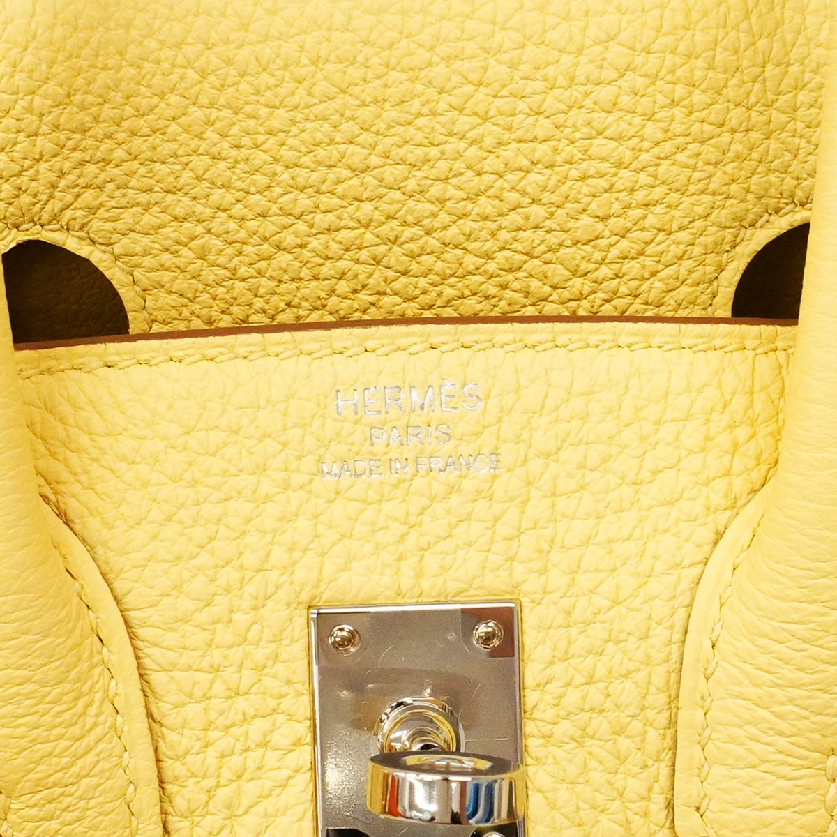 【6hd3084-g】エルメス ハンドバッグ バーキン25 トゴ ジョーヌプッサン シルバー金具 G刻印【中古】レディース