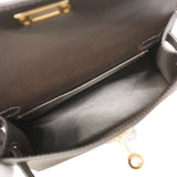 【6hd3085-g】エルメス ハンドバッグ ミニケリー2 ヴォーエプソン ベブラン ゴールド金具 G刻印 2wayバッグ【中古】レディース
