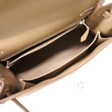 【6hd3087-e-g】エルメス ハンドバッグ ケリー25 ヴォーエプソン エトゥープ シルバー金具 G刻印 2wayバッグ【中古】レディース