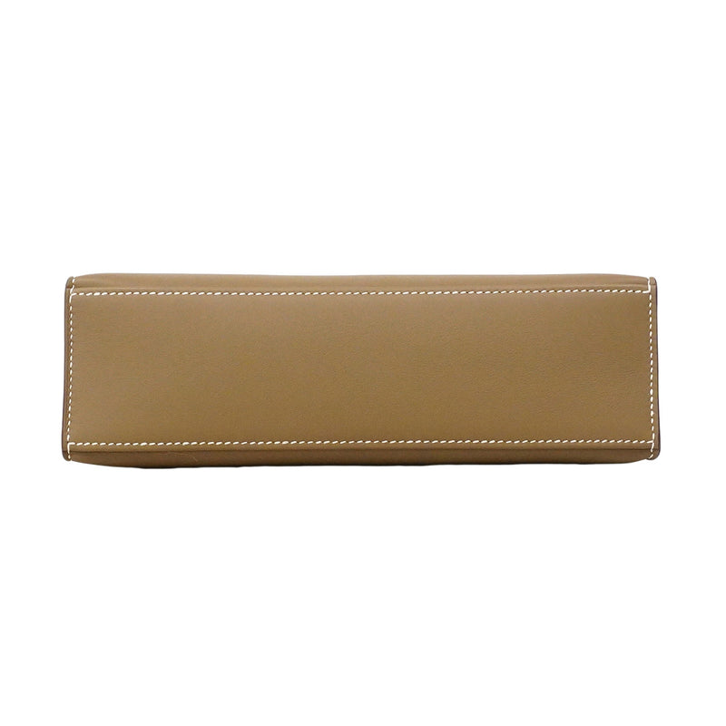 【6hd3088-e-g】エルメス ハンドバッグ ポシェットケリー スイフト エトゥープ ゴールド金具 G刻印【中古】レディース