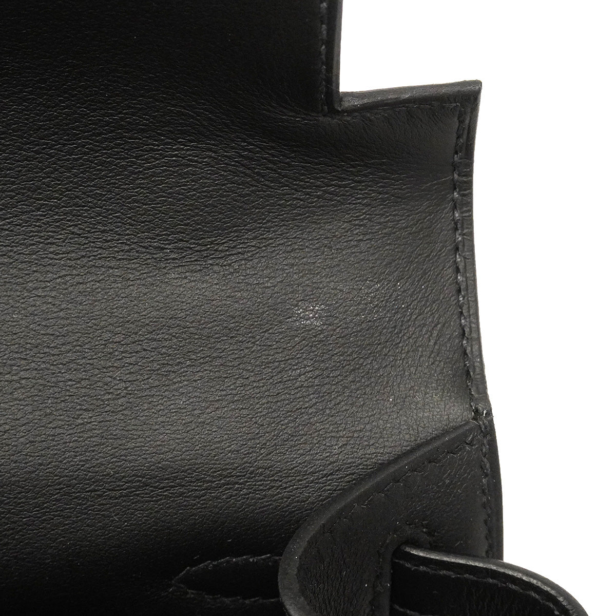 【6hd3089-e-g】エルメス ハンドバッグ ポシェットケリー スイフト ブラック シルバー金具 G刻印【中古】レディース