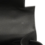 【6hd3089-e-g】エルメス ハンドバッグ ポシェットケリー スイフト ブラック シルバー金具 G刻印【中古】レディース