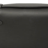 【6hd3089-e-g】エルメス ハンドバッグ ポシェットケリー スイフト ブラック シルバー金具 G刻印【中古】レディース