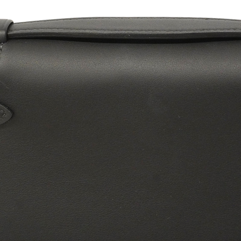 【6hd3089-e-g】エルメス ハンドバッグ ポシェットケリー スイフト ブラック シルバー金具 G刻印【中古】レディース