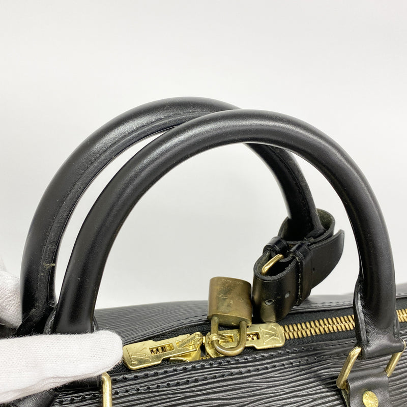 【6hd3092】ルイヴィトン ボストンバッグ エピ キーポル55 M42952 ノワール【中古】メンズ レディース ユニセックス