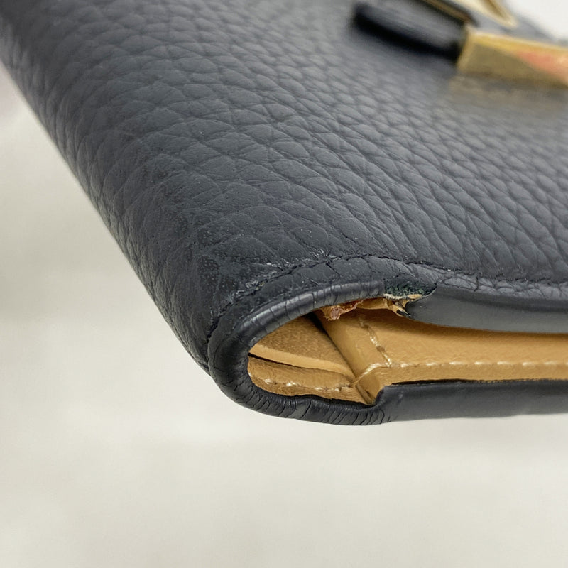 【6hd3139】ルイヴィトン 財布 LVヴェルティカルウォレットコンパクト M81561 ノワール【中古】レディース