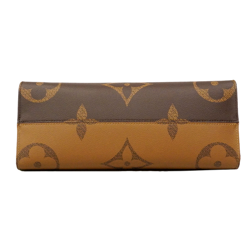 【6hd3145】ルイヴィトン トートバッグ モノグラム・ジャイアント リバース オンザゴーMM M45321 ブラウン 2wayバッグ【中古】レディース