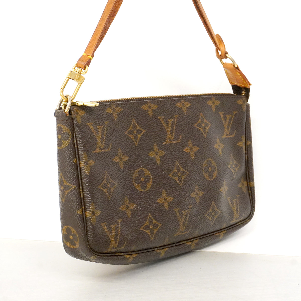 【6hd3155】ルイヴィトン ポーチ モノグラム ポシェットアクセソワール M51980 ブラウン【中古】レディース