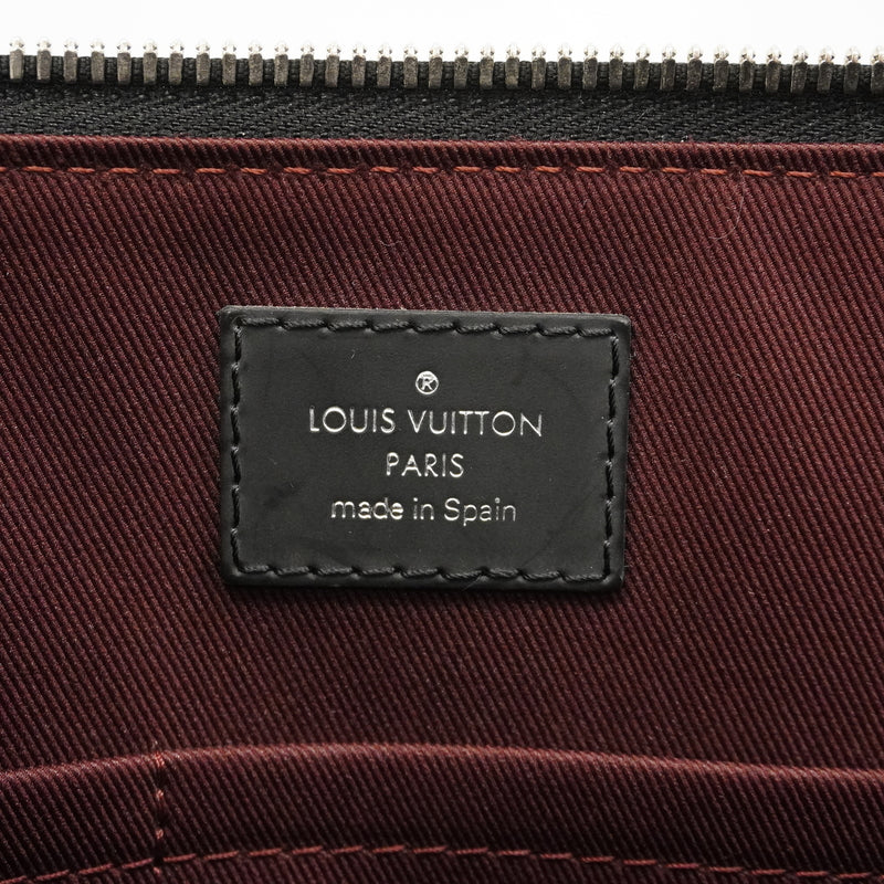 【6hd3168】ルイヴィトン ビジネスバッグ モノグラム・マカサー ポルトドキュマンジュール NM M54019 ブラウン ブラック 2wayバッグ【中古】メンズ