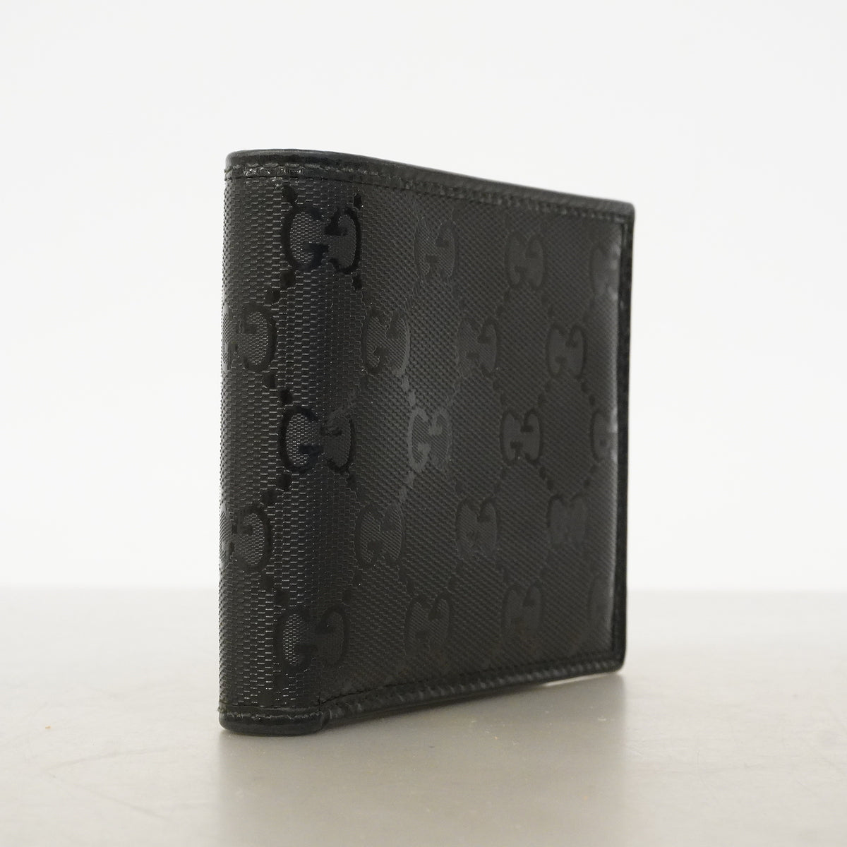 【6hd3170】グッチ 財布 GGインプリメ 224122 PVC ブラック シルバー金具【中古】メンズ