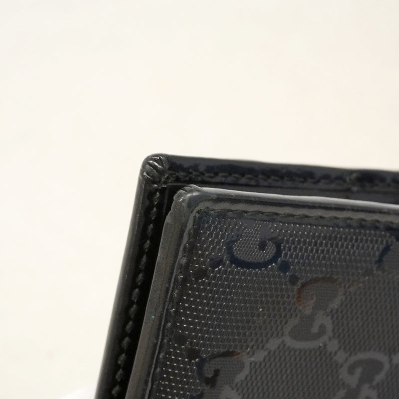【6hd3170】グッチ 財布 GGインプリメ 224122 PVC ブラック シルバー金具【中古】メンズ