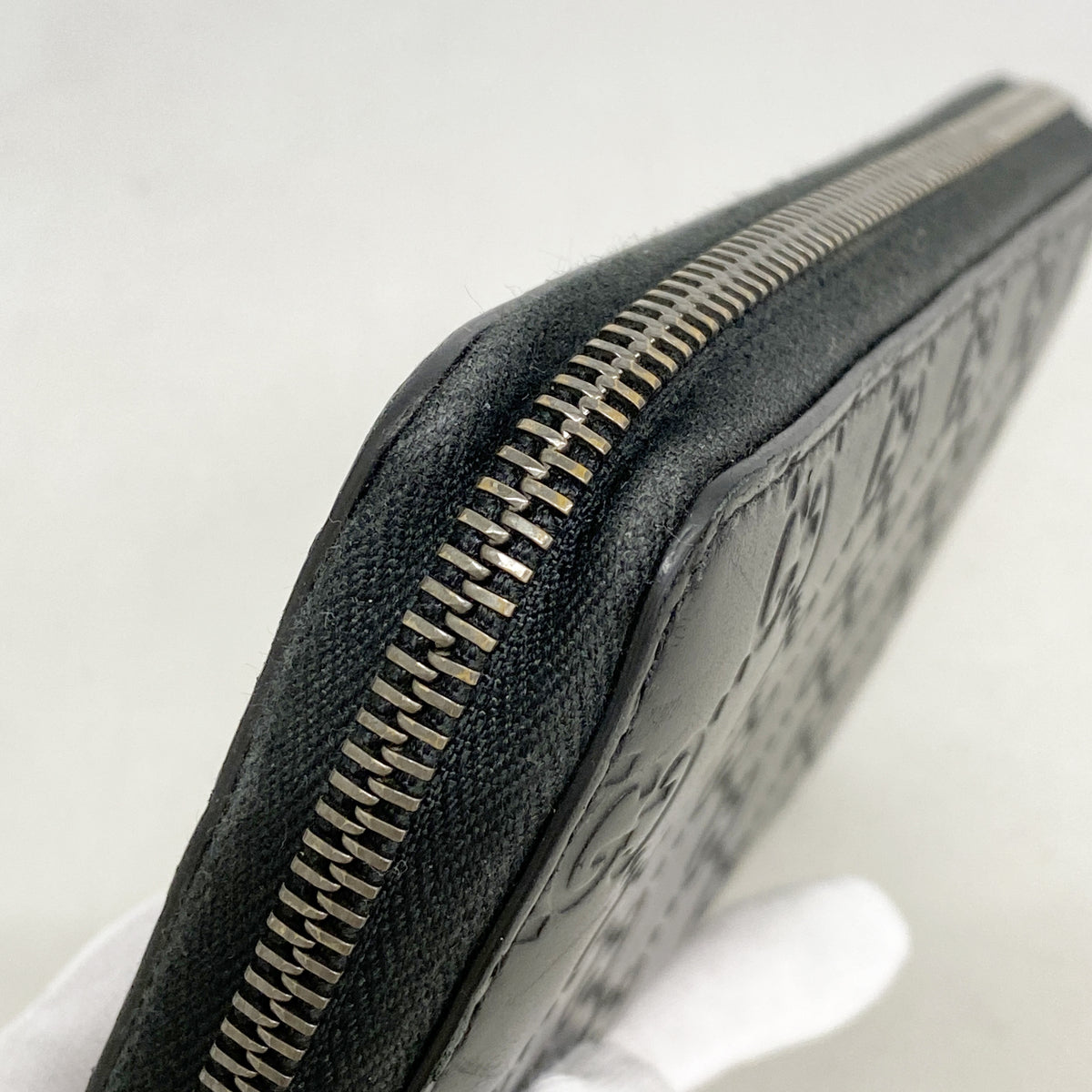 【6hd3179】グッチ 長財布 グッチシマ 307987 レザー ブラック シルバー金具【中古】メンズ レディース ユニセックス