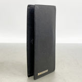【6hd3190】カルティエ 長財布 レザー ブラック ゴールド/シルバー金具【中古】レディース