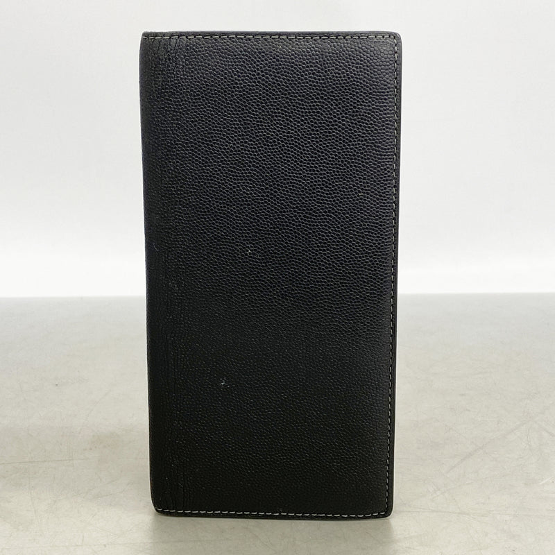 【6hd3190】カルティエ 長財布 レザー ブラック ゴールド/シルバー金具【中古】レディース