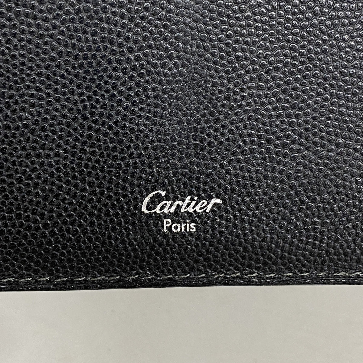 【6hd3190】カルティエ 長財布 レザー ブラック ゴールド/シルバー金具【中古】レディース