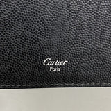 【6hd3190】カルティエ 長財布 レザー ブラック ゴールド/シルバー金具【中古】レディース