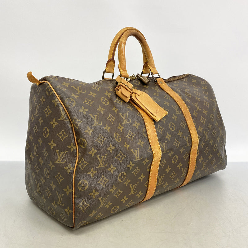 【6hd3195】ルイヴィトン ボストンバッグ モノグラム キーポル50 M41426 ブラウン【中古】メンズ レディース ユニセックス