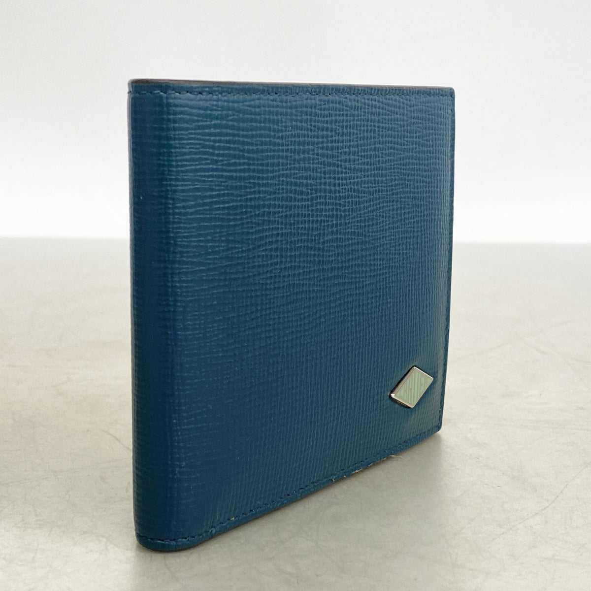【6hd3199】カルティエ 札入れ レザー グリーン シルバー金具【中古】メンズ