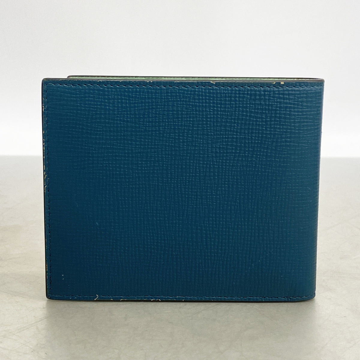 【6hd3199】カルティエ 札入れ レザー グリーン シルバー金具【中古】メンズ