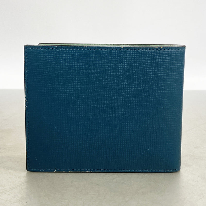 【6hd3199】カルティエ 札入れ レザー グリーン シルバー金具【中古】メンズ
