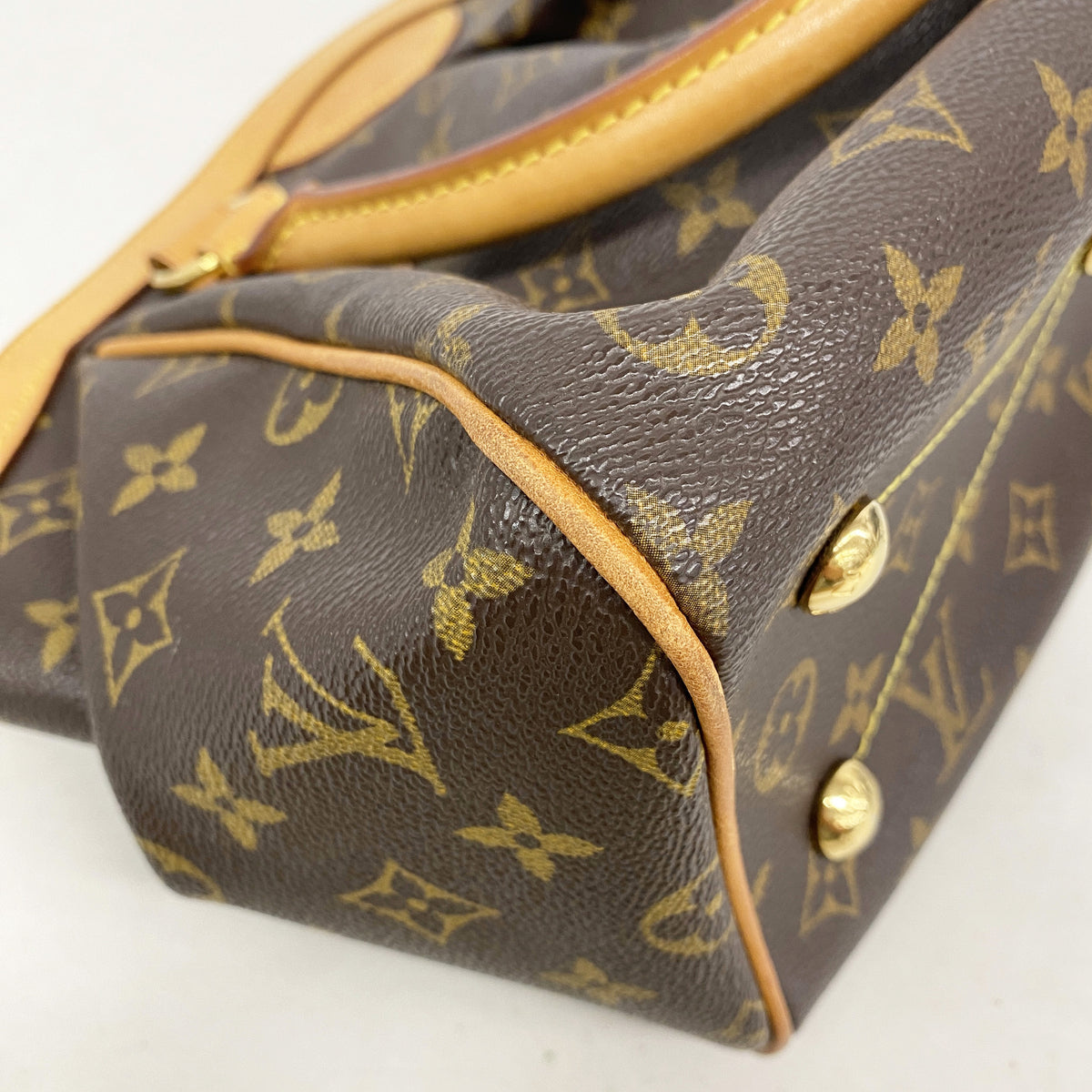 【6hd3205】ルイヴィトン ハンドバッグ モノグラム ティヴォリPM M40143 ブラウン【中古】レディース