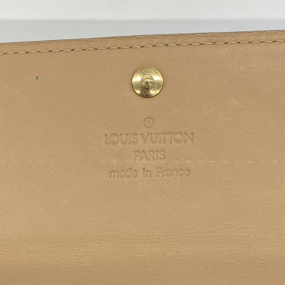【6hd3229】ルイヴィトン 長財布 ヴェルニ ポシェットポルトモネクレディ M91380 ノワゼット【中古】レディース