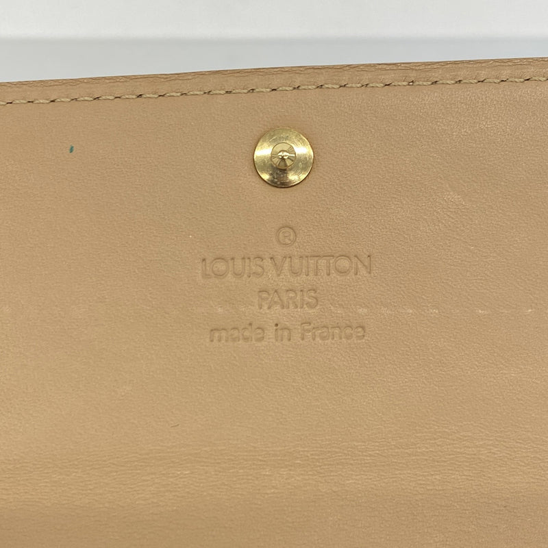 【6hd3229】ルイヴィトン 長財布 ヴェルニ ポシェットポルトモネクレディ M91380 ノワゼット【中古】レディース