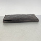 【6hd3231】グッチ 長財布 グッチシマ 245911 レザー ダークブラウン シルバー金具【中古】レディース