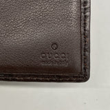 【6hd3231】グッチ 長財布 グッチシマ 245911 レザー ダークブラウン シルバー金具【中古】レディース