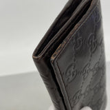 【6hd3231】グッチ 長財布 グッチシマ 245911 レザー ダークブラウン シルバー金具【中古】レディース