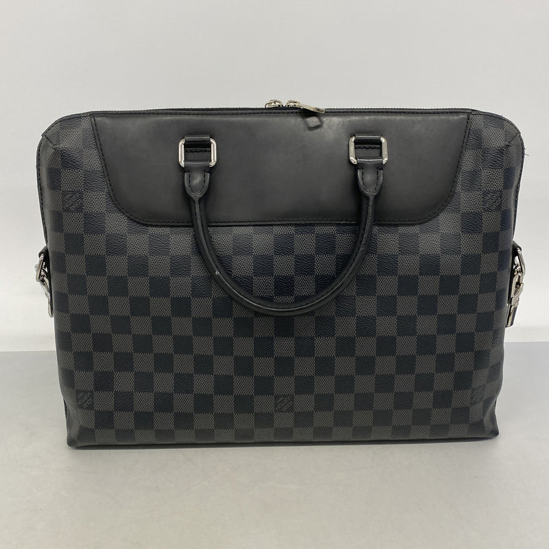 【6hd3242】ルイヴィトン ビジネスバッグ ダミエ・グラフィット PDJ NM/ポルトドキュマンジュールNM N48260 ブラック 2wayバッグ【中古】メンズ