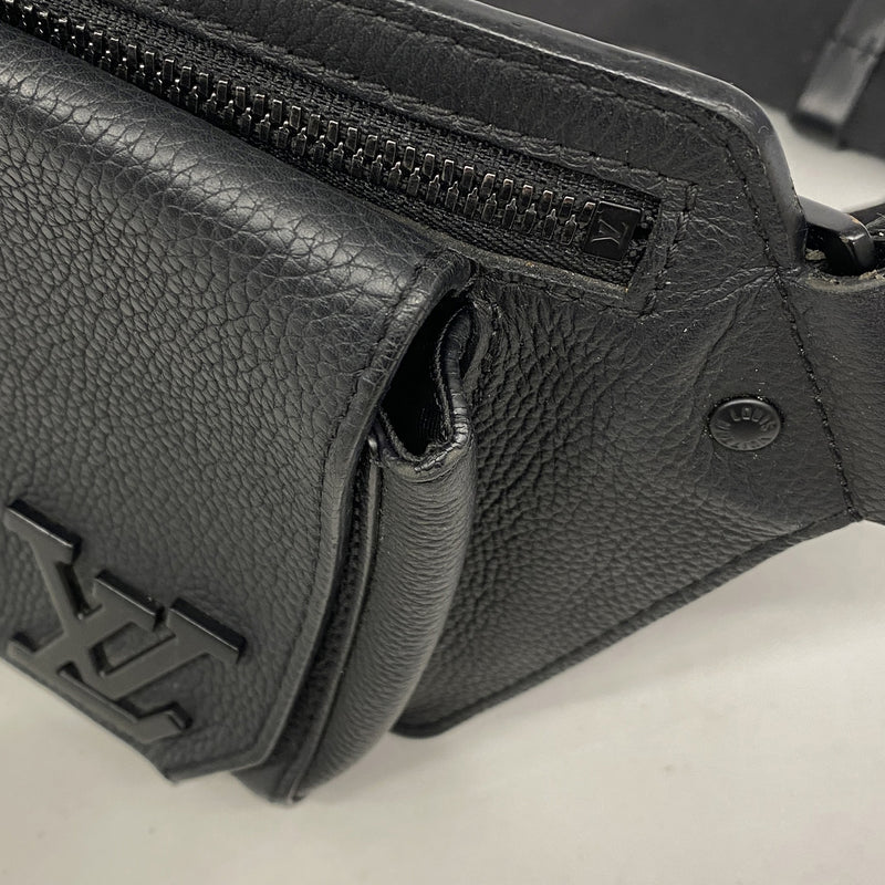 【6hd3247】ルイヴィトン ウエストバッグ LVアロエグラム テイクオフスリング M57081 ノワール【中古】メンズ