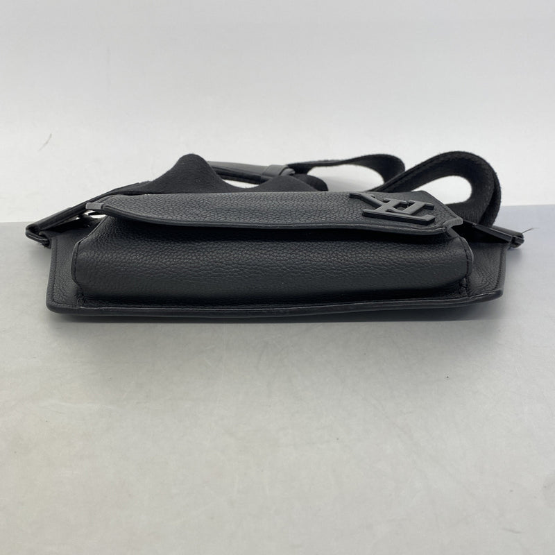 【6hd3247】ルイヴィトン ウエストバッグ LVアロエグラム テイクオフスリング M57081 ノワール【中古】メンズ