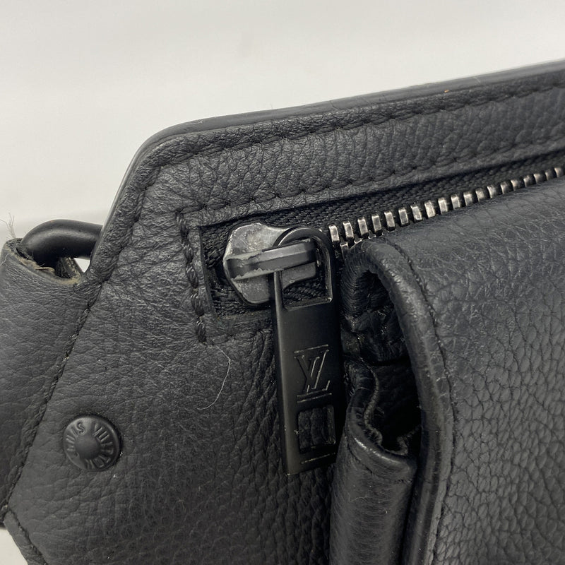 【6hd3247】ルイヴィトン ウエストバッグ LVアロエグラム テイクオフスリング M57081 ノワール【中古】メンズ