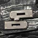 【6hd3256-g】エルメス ハンドバッグ バーキン30 ニロティカスマット ブラック シルバー金具 □N刻印【中古】レディース