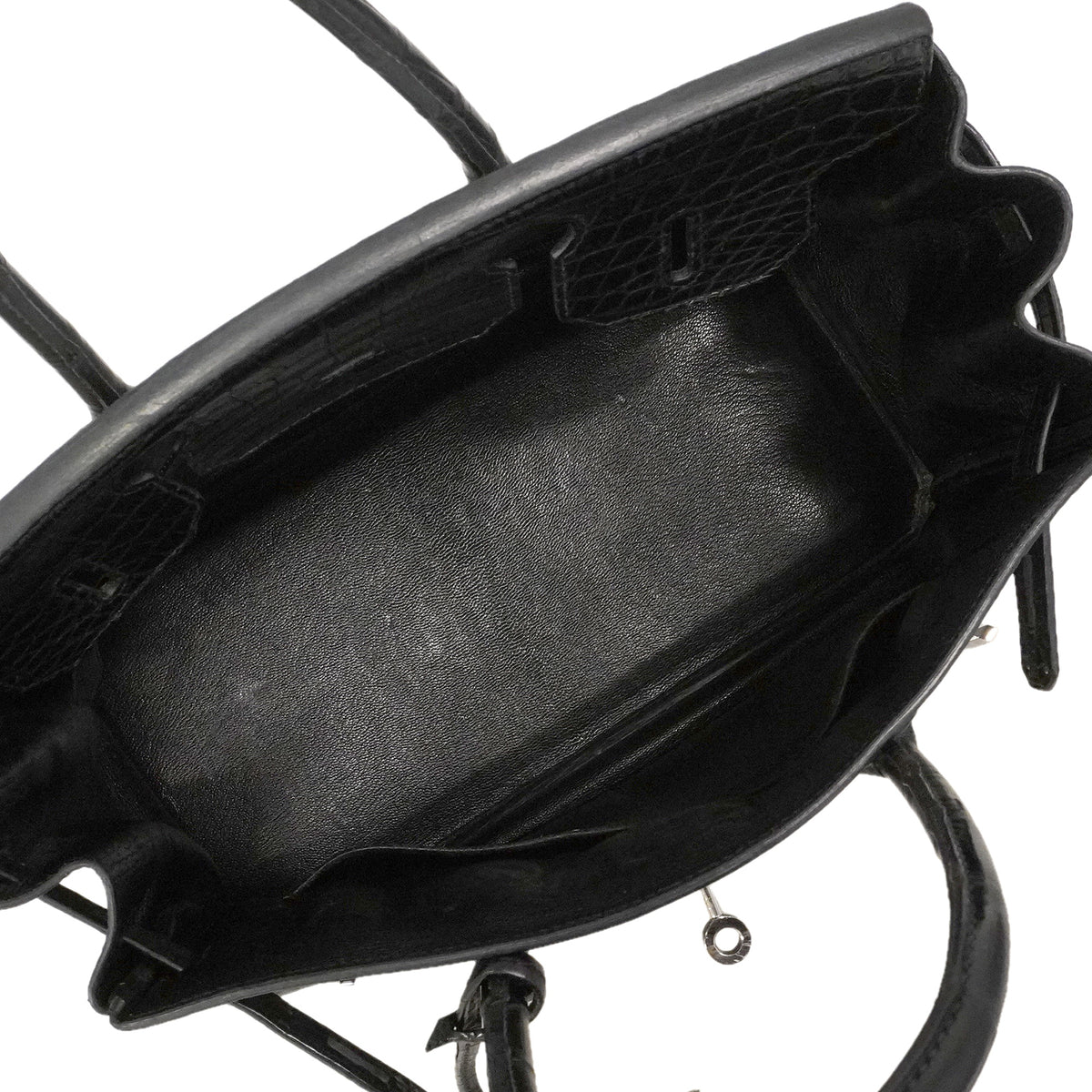 【6hd3256-g】エルメス ハンドバッグ バーキン30 ニロティカスマット ブラック シルバー金具 □N刻印【中古】レディース