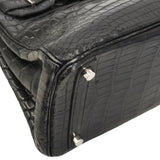 【6hd3256-g】エルメス ハンドバッグ バーキン30 ニロティカスマット ブラック シルバー金具 □N刻印【中古】レディース