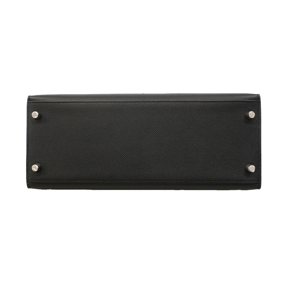【6hd3258-g】エルメス ハンドバッグ ケリー28 ヴォーエプソン ブラック シルバー金具 U刻印 2wayバッグ【中古】レディース