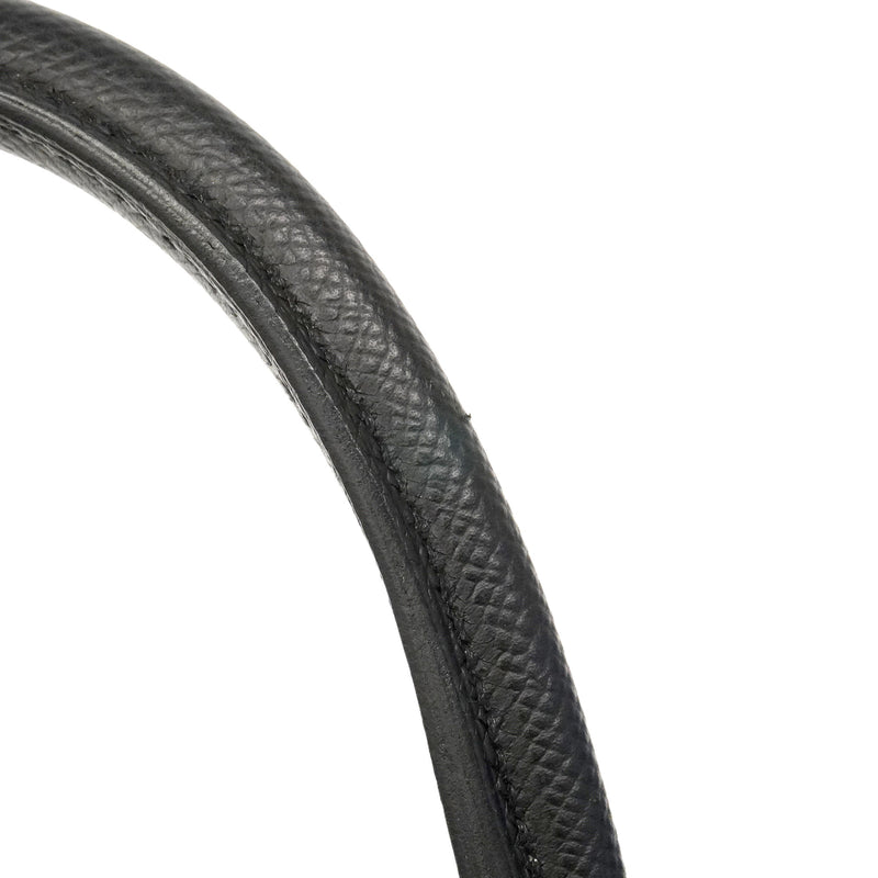 【6hd3258-g】エルメス ハンドバッグ ケリー28 ヴォーエプソン ブラック シルバー金具 U刻印 2wayバッグ【中古】レディース