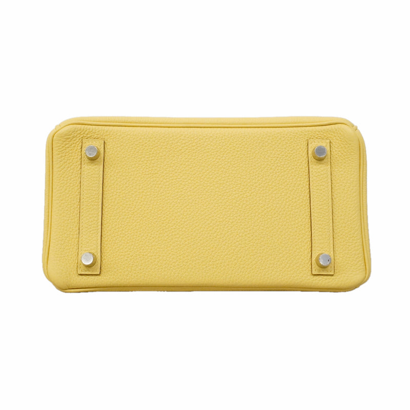 【6hd3259-g】エルメス ハンドバッグ バーキン25 トゴ ジョーヌプッサン シルバー金具 W刻印【中古】レディース