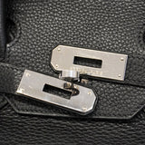 【6hd3260-h】エルメス ハンドバッグ バーキン30 トゴ ブラック シルバー金具 □N刻印【中古】レディース