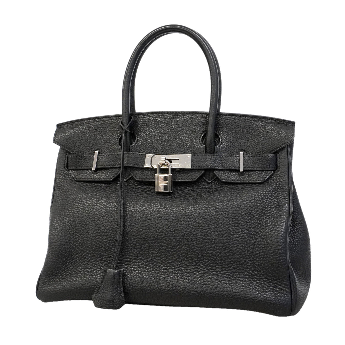【6hd3260-h】エルメス ハンドバッグ バーキン30 トゴ ブラック シルバー金具 □N刻印【中古】レディース