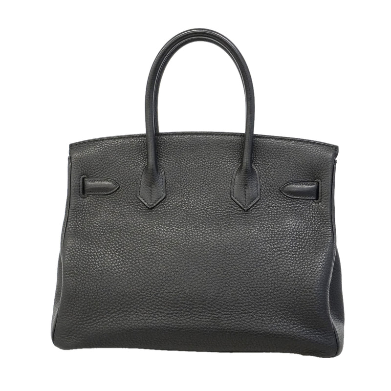 【6hd3260-h】エルメス ハンドバッグ バーキン30 トゴ ブラック シルバー金具 □N刻印【中古】レディース