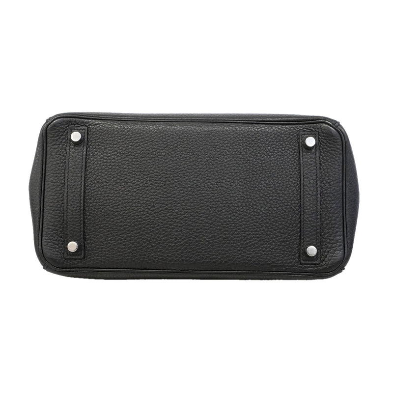 【6hd3260-h】エルメス ハンドバッグ バーキン30 トゴ ブラック シルバー金具 □N刻印【中古】レディース
