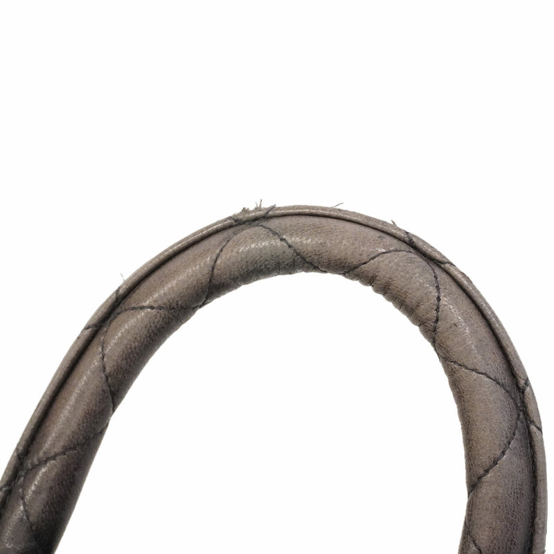 【6hd3261-h】シャネル ハンドバッグ マトラッセ 親子バッグ ラムスキン ブラック ゴールド金具【中古】レディース