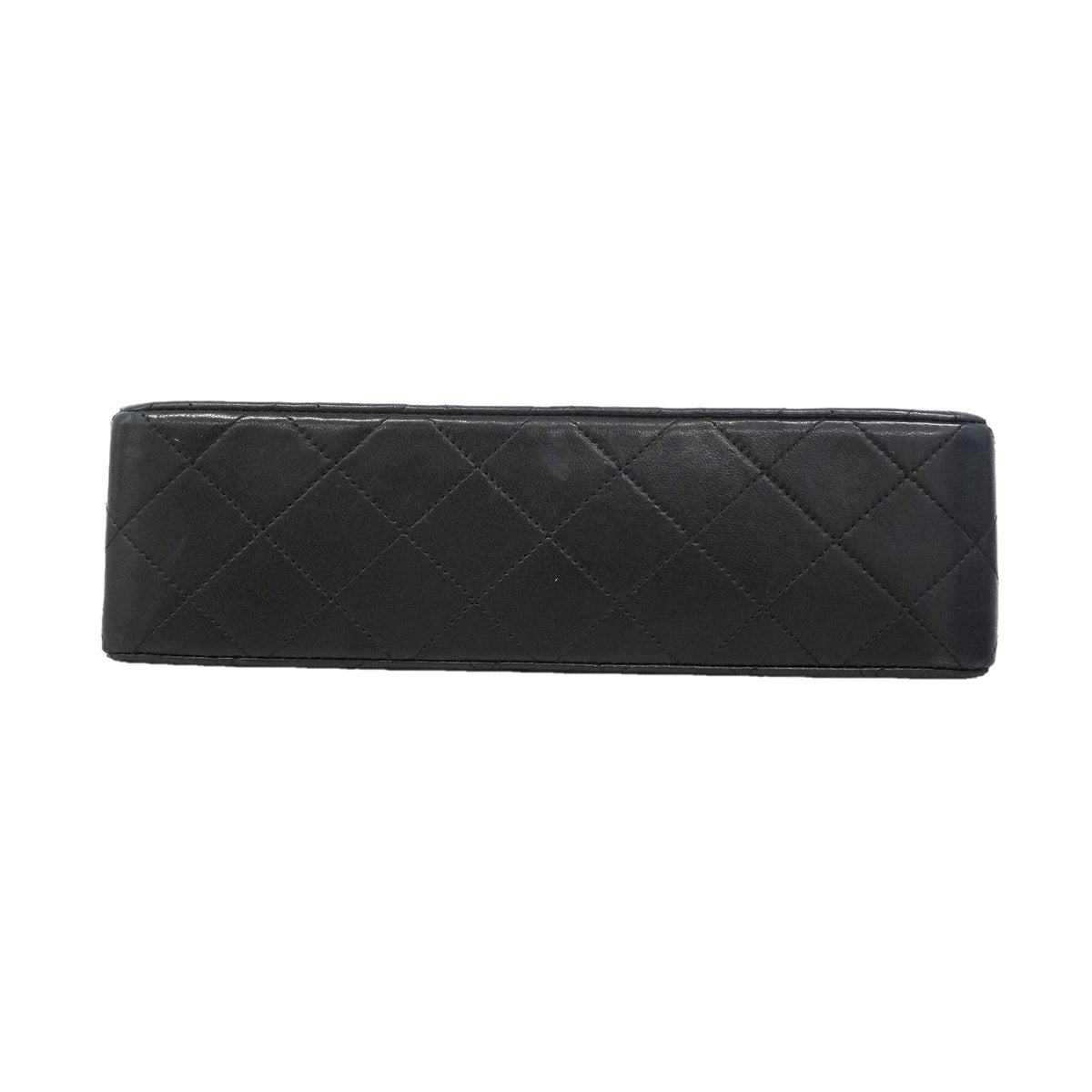 【6hd3263】シャネル ショルダーバッグ マトラッセ Wフラップ Wチェーン ラムスキン ブラック ゴールド金具【中古】レディース
