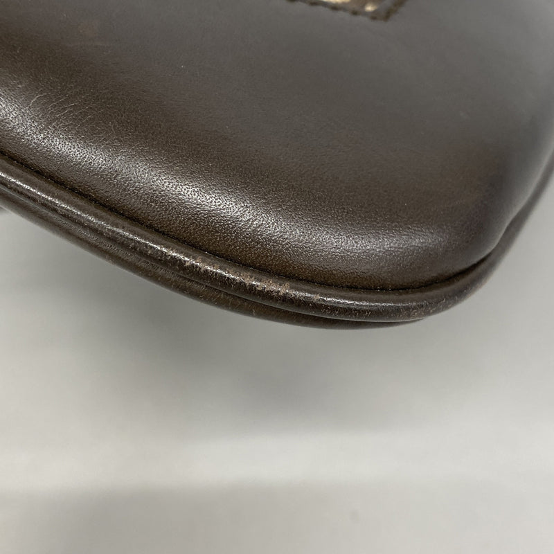 【6hd3266-k】セリーヌ ショルダーバッグ Cマカダム キャンバス ダークブラウン シャンパンゴールド金具【中古】レディース